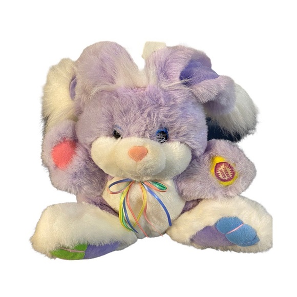 Dandee Dan Dee Vintage Purple Giggling Vibrating Talking Bunny Stuffed Plush 16” - Picture 2 of 7